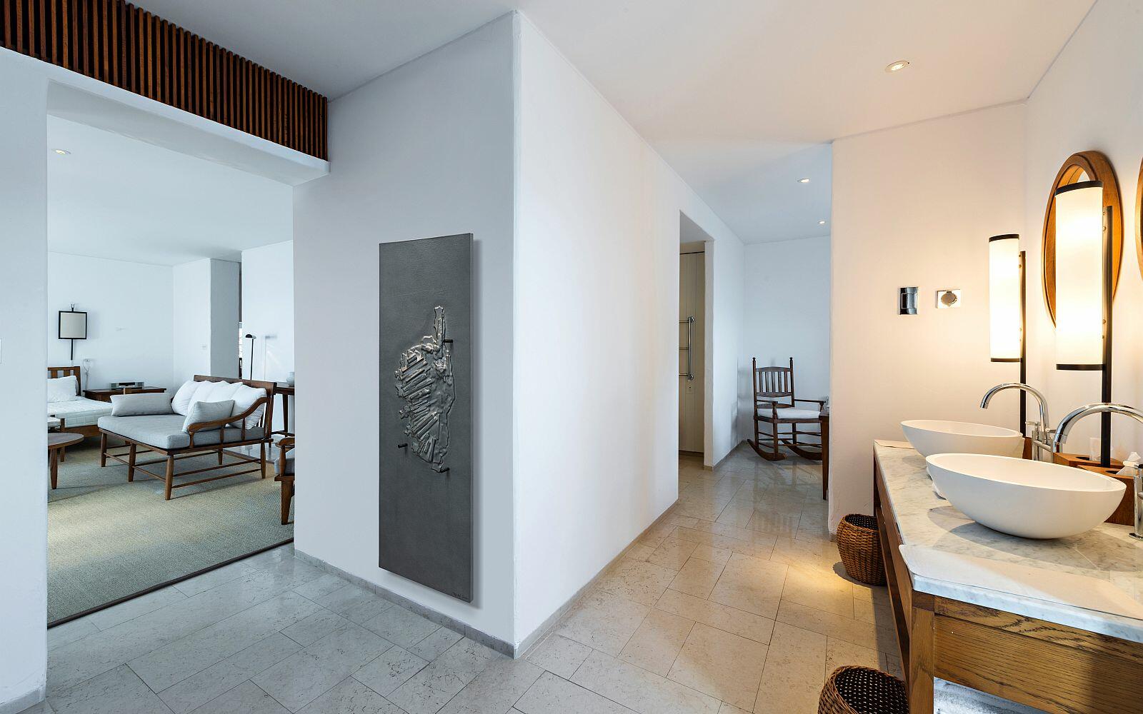 BEMM CINIER Corsica - Seche-serviettes Gris argent